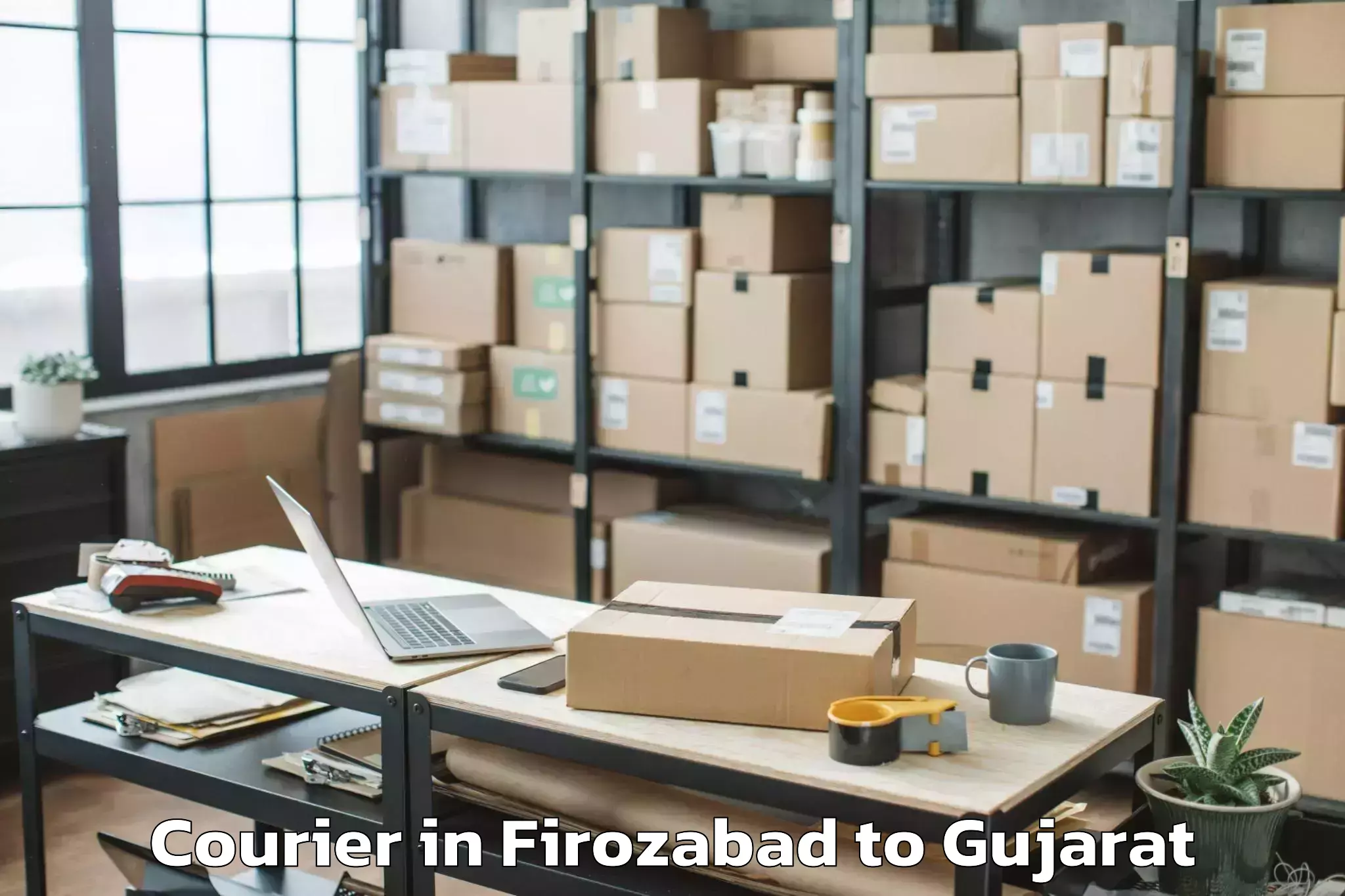 Firozabad to Khambhalia Courier